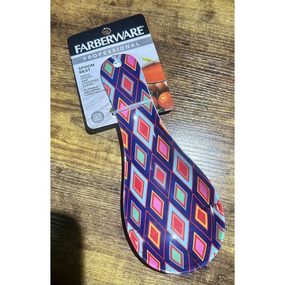 Farberware Professional Melamine Spoon Rest Cooking Kitchen Diamonds #5275759 - Picture 1 of 5